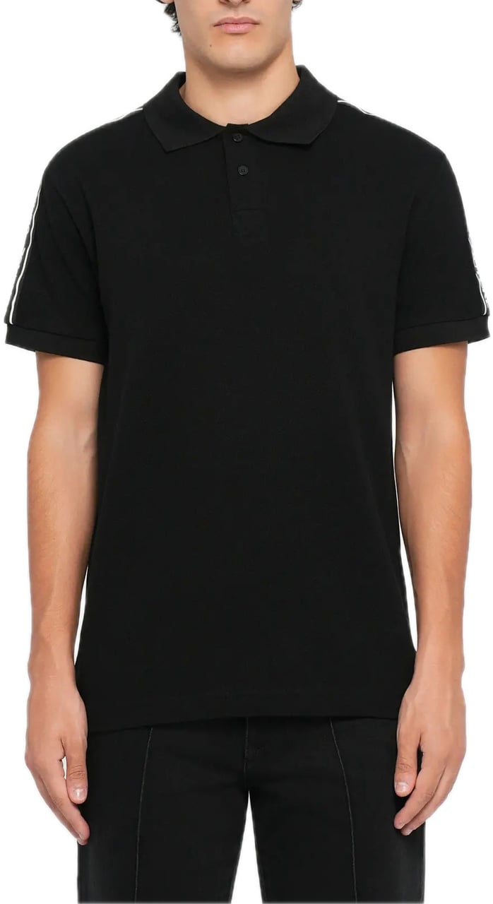Versace Jeans Couture Polo Taping Black Zwart