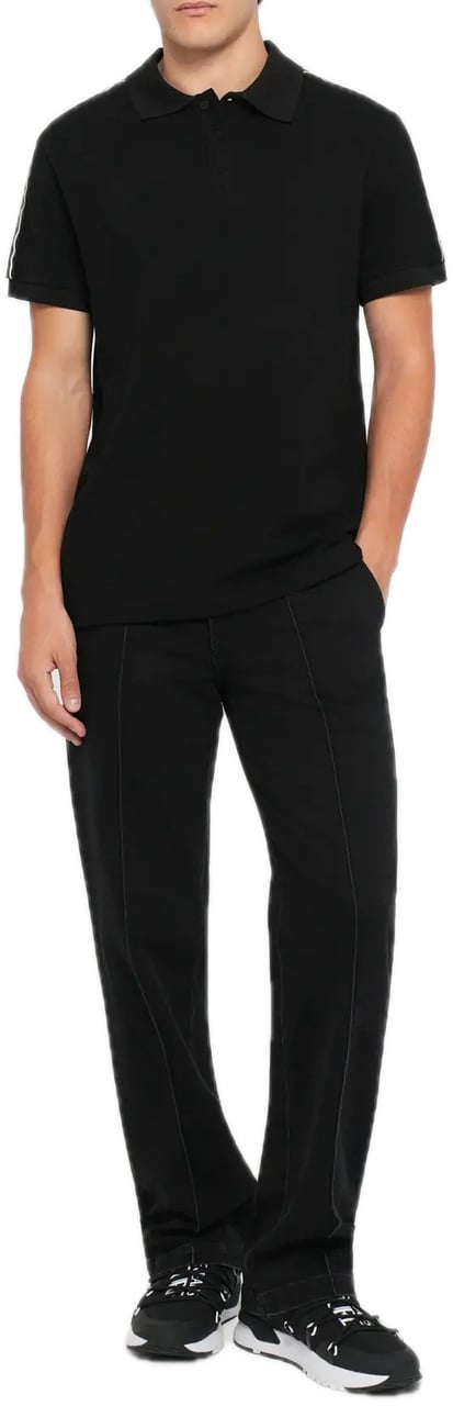 Versace Jeans Couture Polo Taping Black Zwart