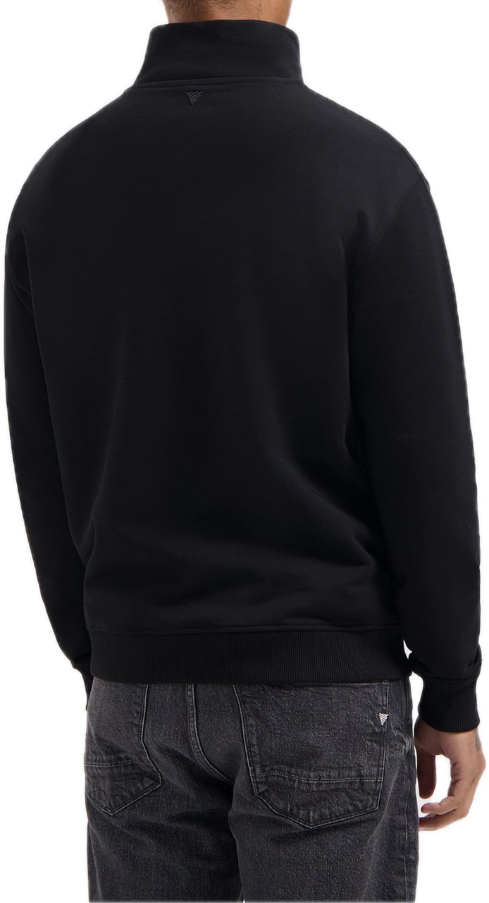 Pure Path Embroidery Half-zip Sweater Black Zwart
