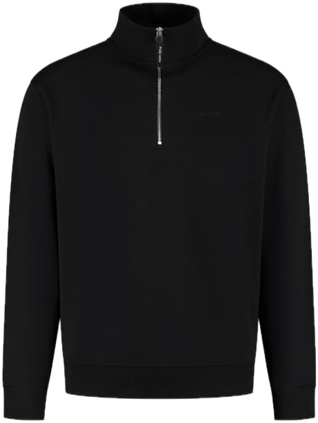 Pure Path Embroidery Half-zip Sweater Black Zwart