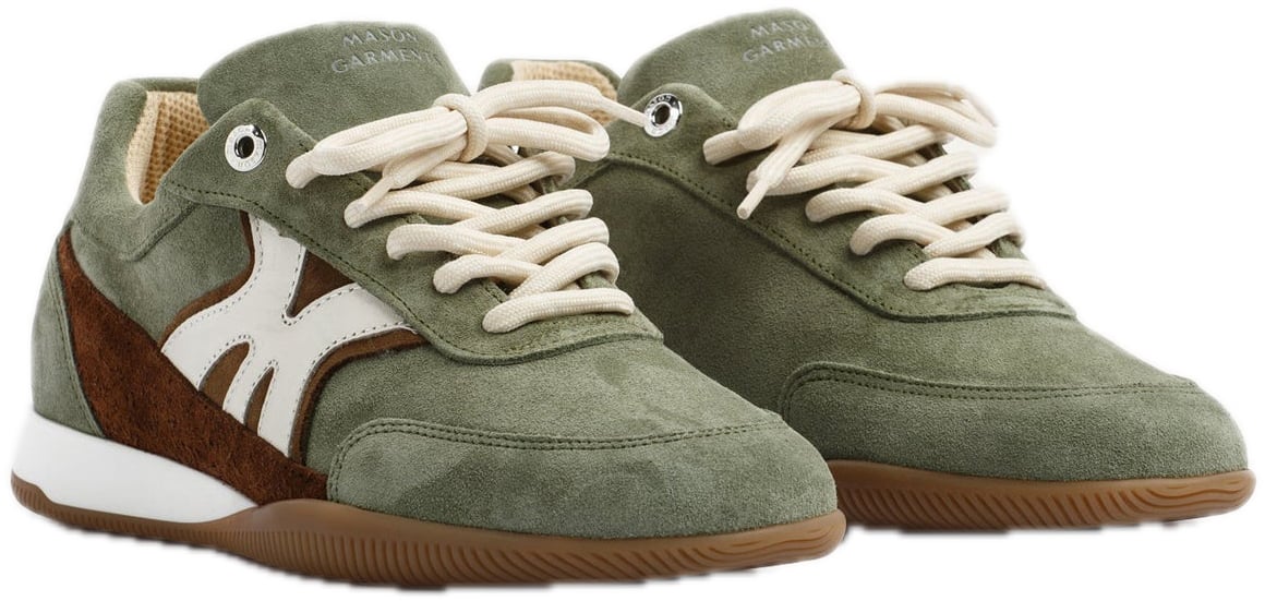Mason Garments Maranello Suede Olive Groen