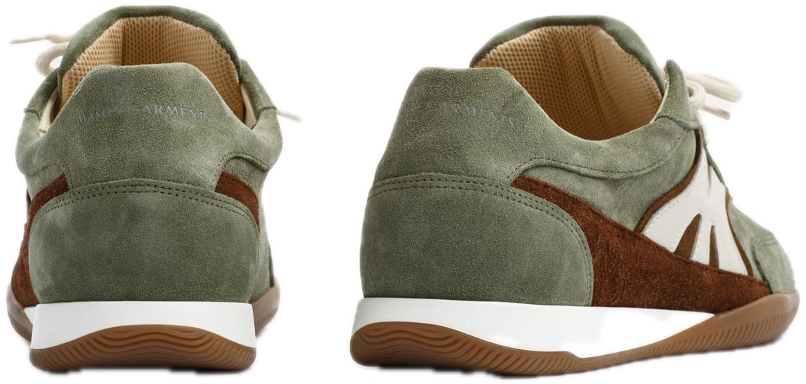 Mason Garments Maranello Suede Olive Groen
