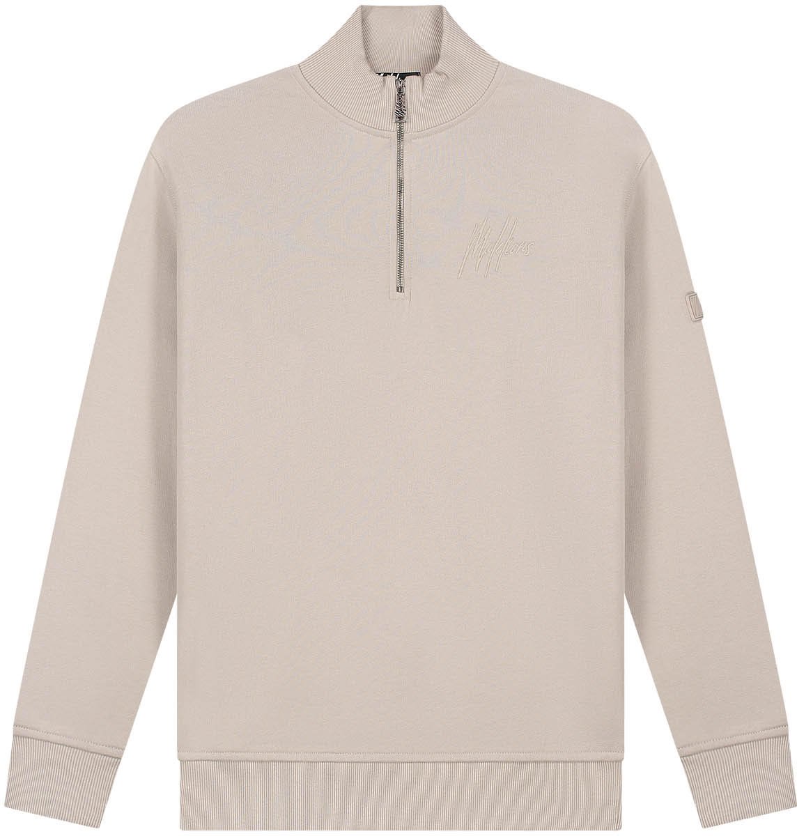 Malelions Malelions Men Turtle Half Zip Sweater Beige