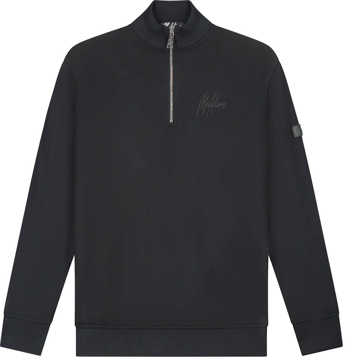 Malelions Malelions Men Turtle Half Zip Sweater Zwart