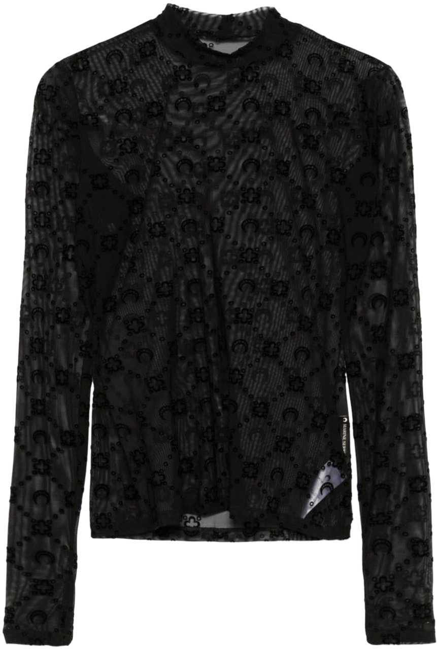 Marine Serre Sweaters Black Zwart