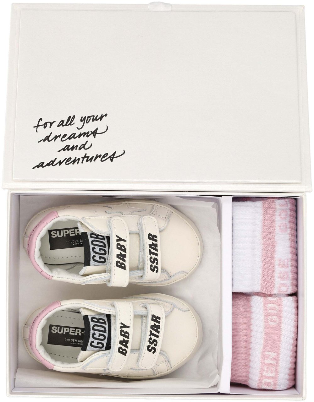 Golden Goose Baby School Set Whitebaby Pink Roze