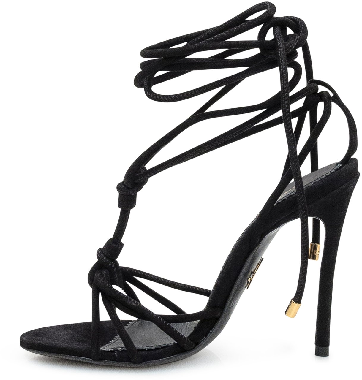 Dsquared2 Dsquared2 Sandali Neri con Lacci e Tacco Alto Zwart