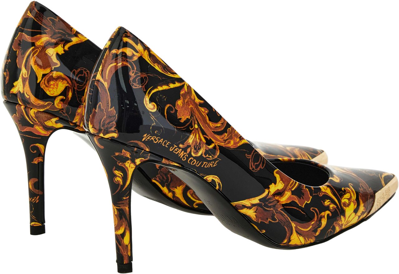 Versace Jeans Couture High Heel Shoes Black Zwart