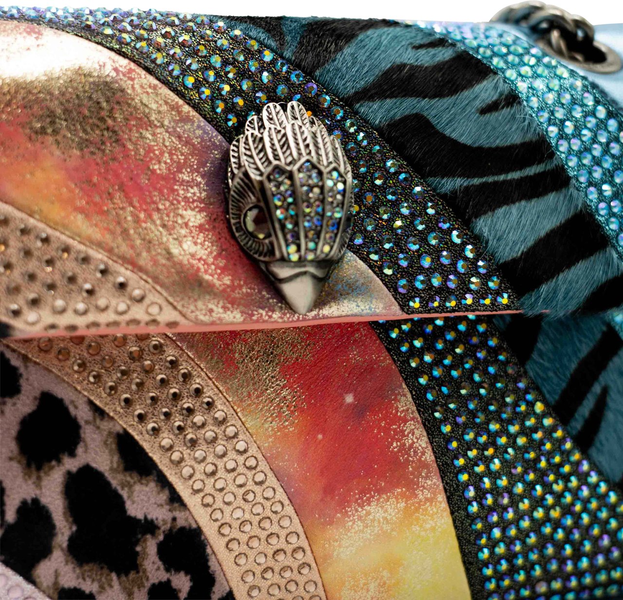 Kurt Geiger London Mini Kensington Tas Pink Combo Leather Roze