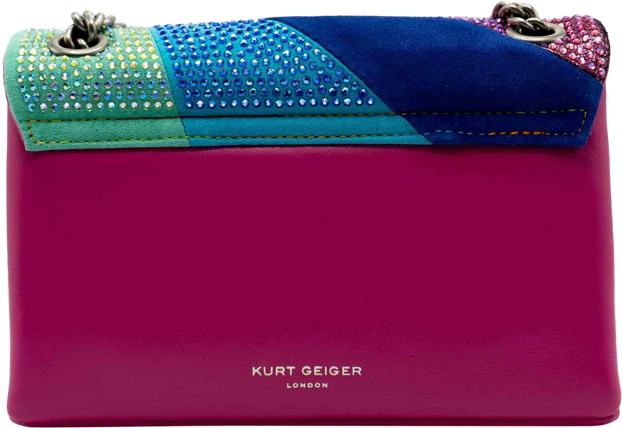 Kurt Geiger London Mini Kensington Tas Fabric Leather Divers