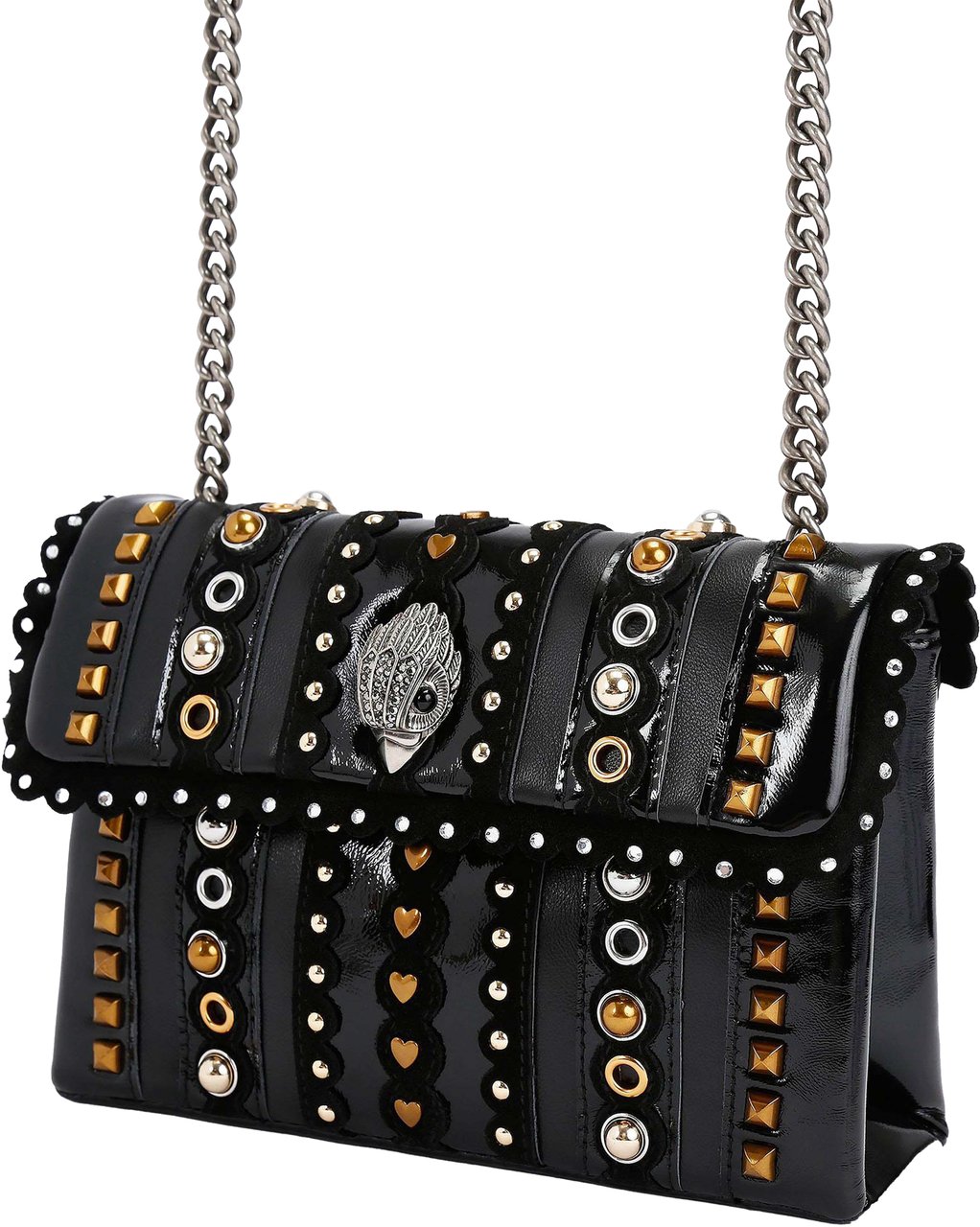Kurt Geiger London Kensington Medium Studs Combo Leather Zwart