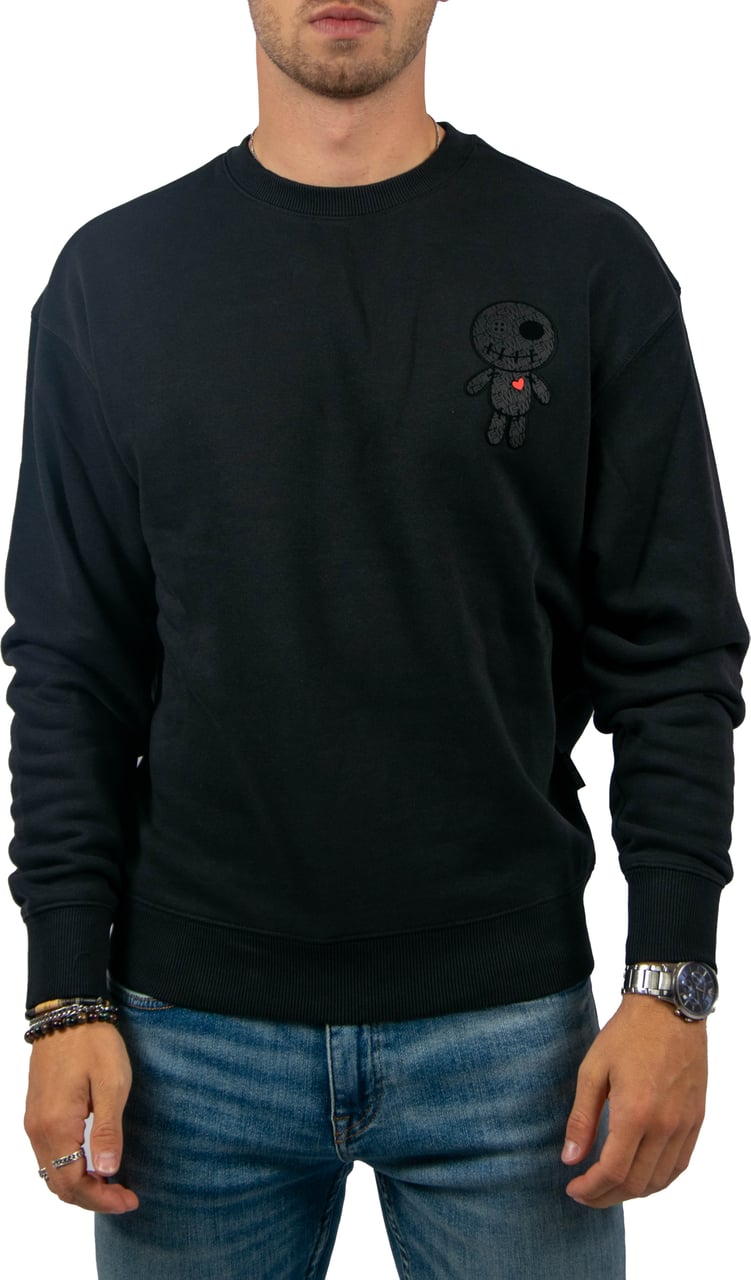 Wrong Friends HINTON SWEATER - BLACK Zwart