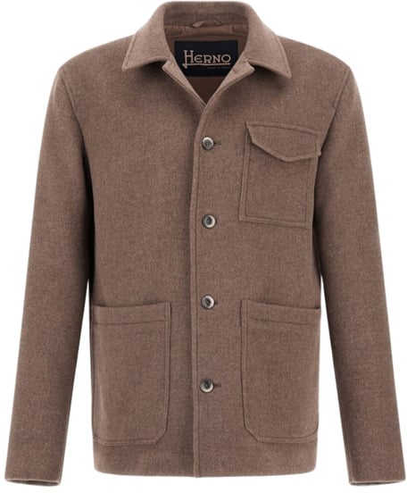 Herno Herno Wollen Jas Bruin Bruin