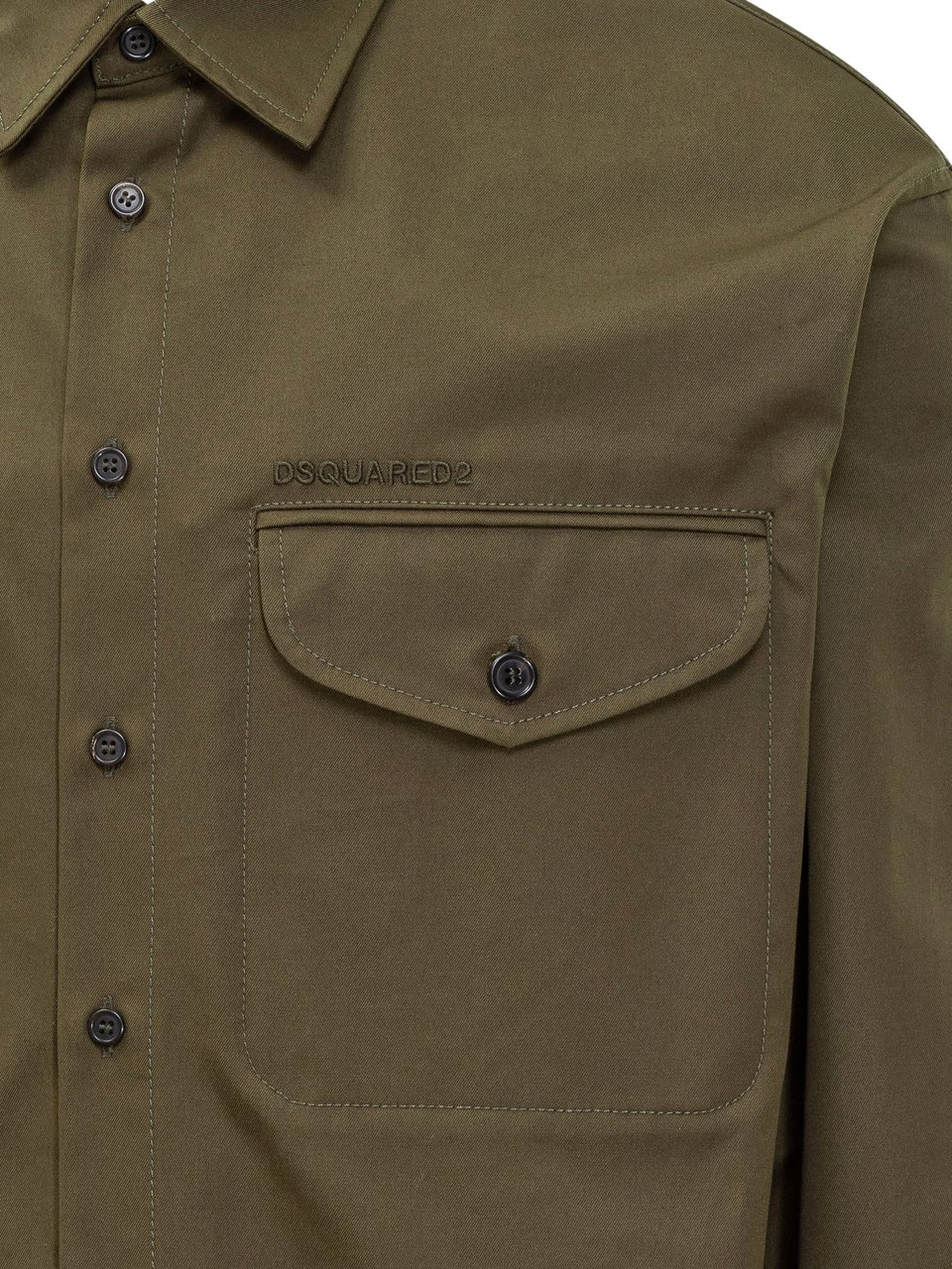 Dsquared2 Dsquared2 Camicia in Cotone con Tasche Frontali Groen