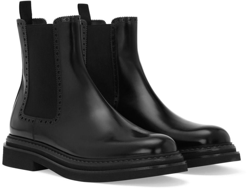 Dolce & Gabbana Heren Brushed Ankle Boot Zwart Zwart