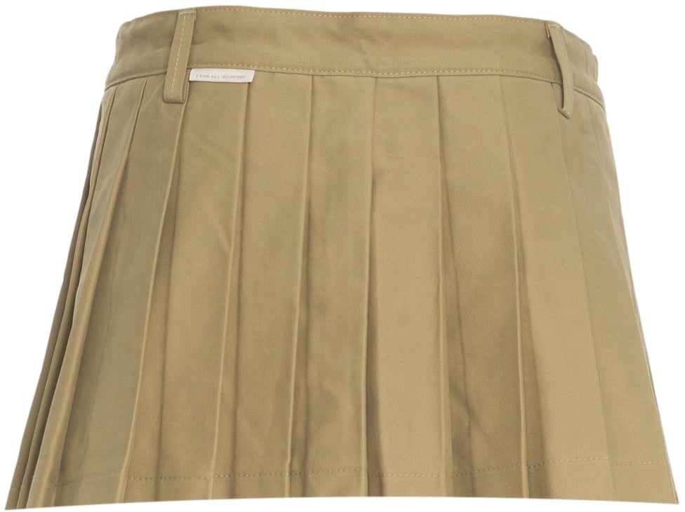 7 For All Mankind Mini pleated skirt Beige