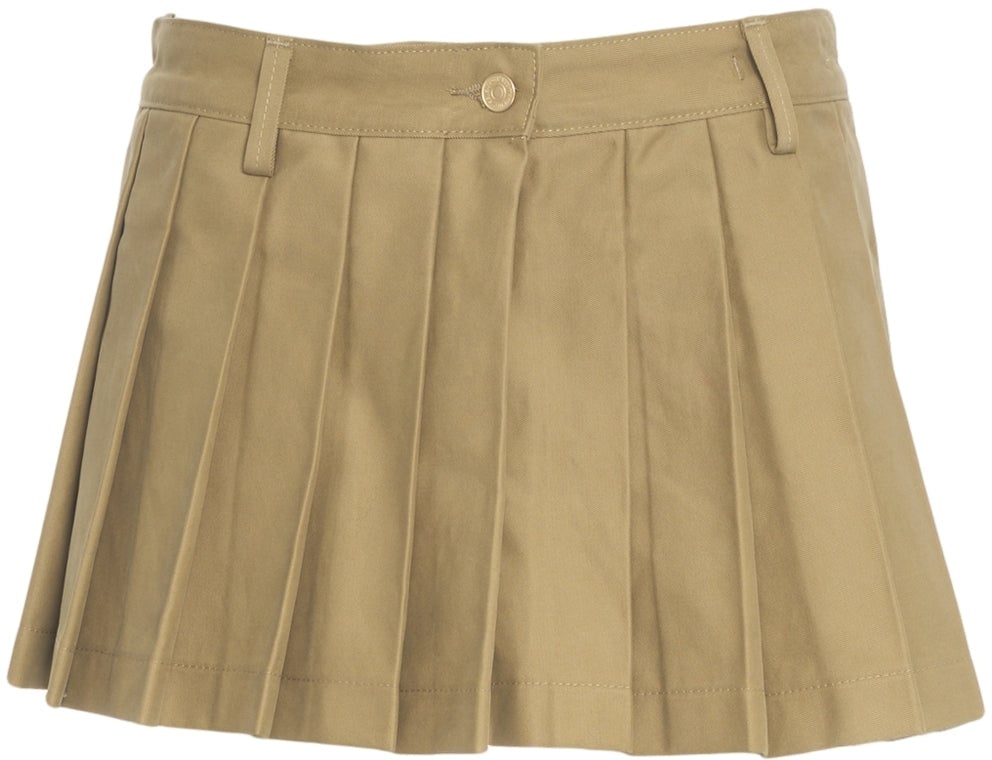 7 For All Mankind Mini pleated skirt Beige