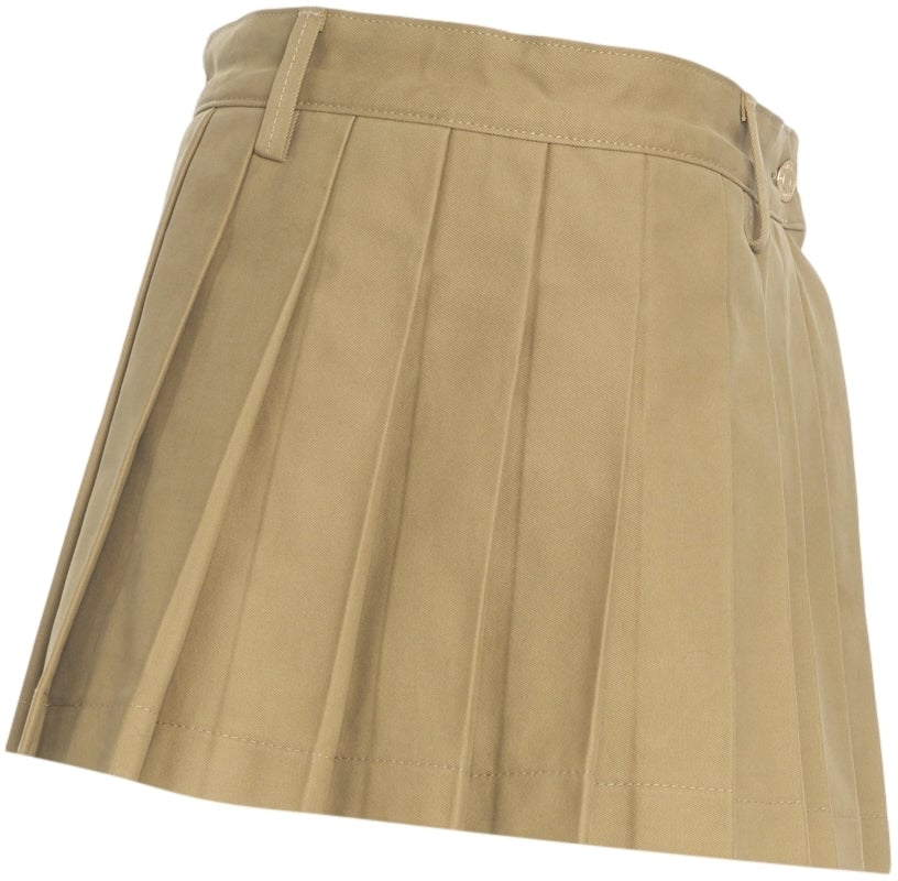 7 For All Mankind Mini pleated skirt Beige