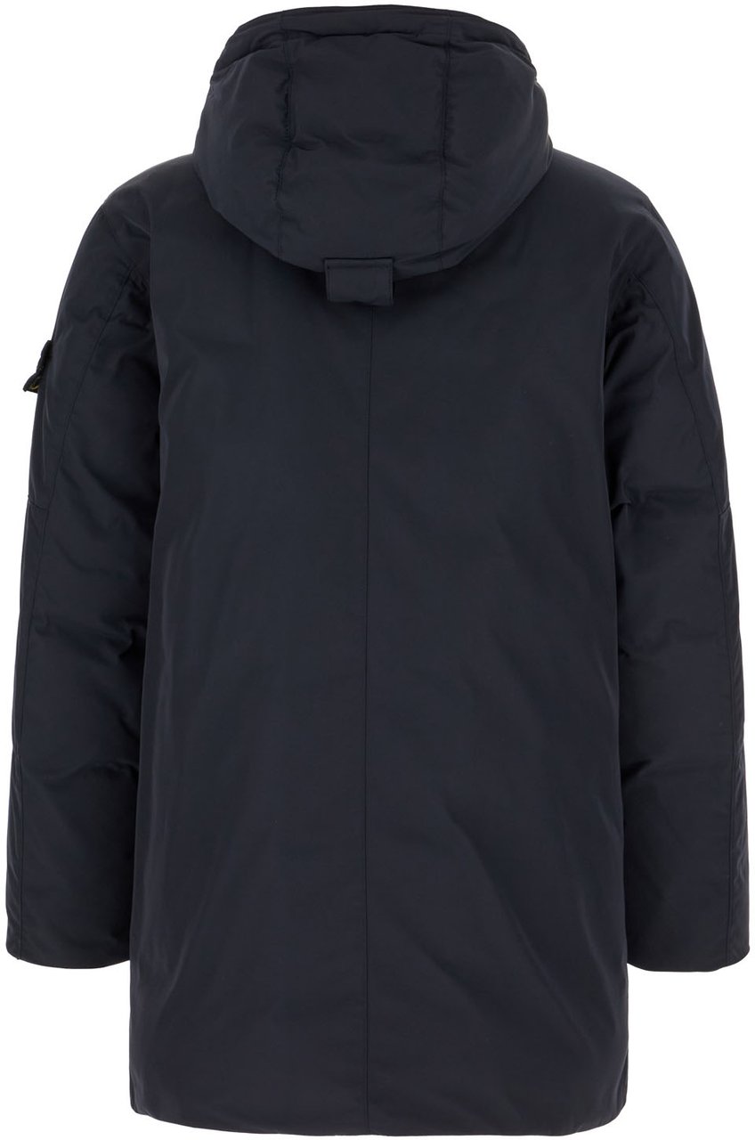 Stone Island Stone Island Midnight blue polyester down jacket Blauw