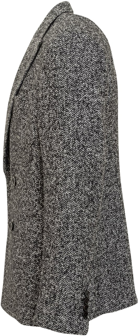 Dolce & Gabbana Dolce & Gabbana Giacca Doppiopetto in Tweed Zwart