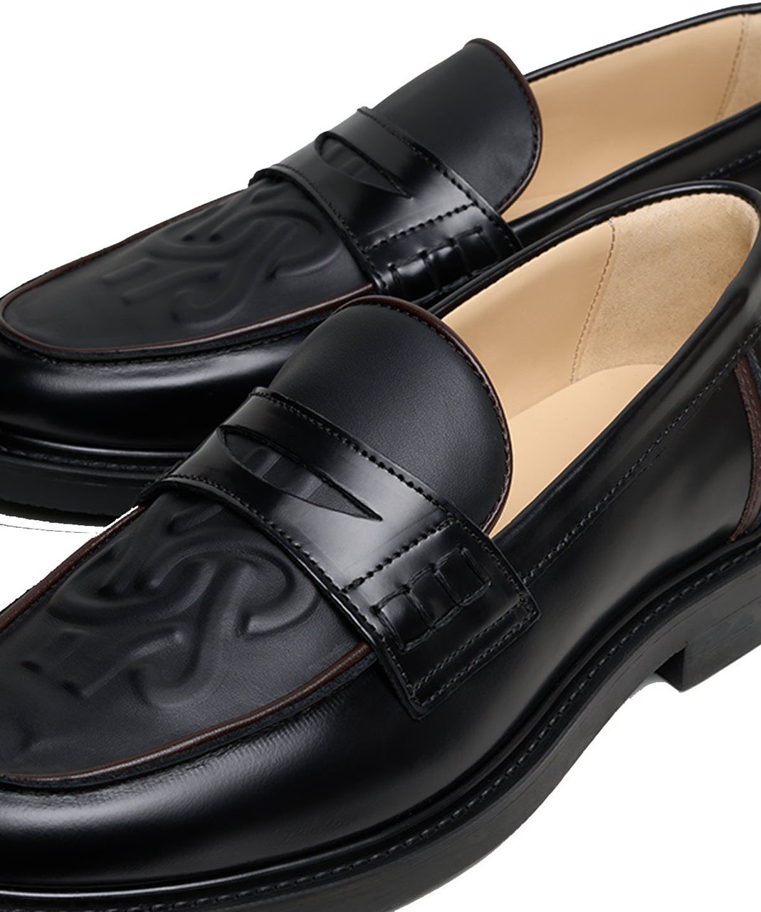 Filling Pieces Loafer Gowtu Solid Black Zwart