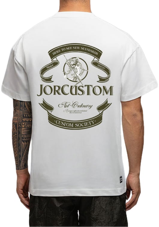 JORCUSTOM Ribbon Loose Fit Tee Wit