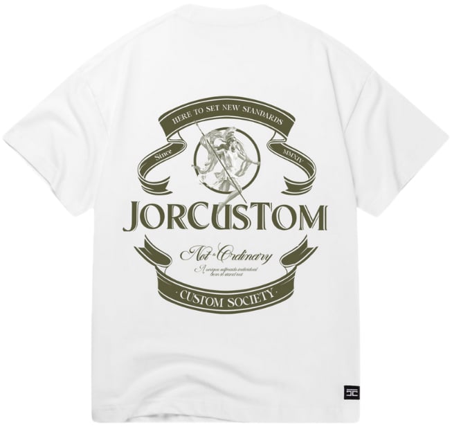 JORCUSTOM Ribbon Loose Fit Tee Wit