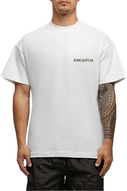 JORCUSTOM Ribbon Loose Fit Tee Wit
