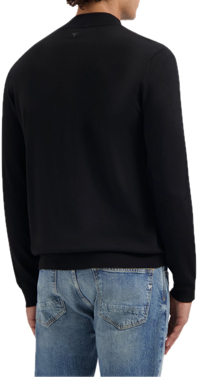 Pure Path Essential knit half-zip 10815 blac Zwart