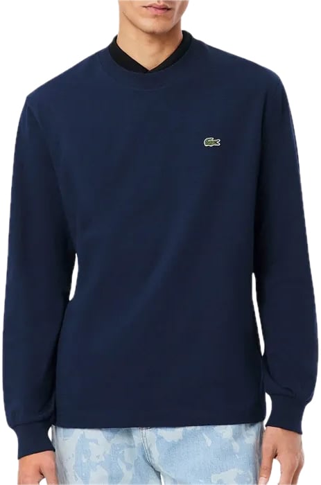 Lacoste t-shirt dbl lange mouwen Blauw