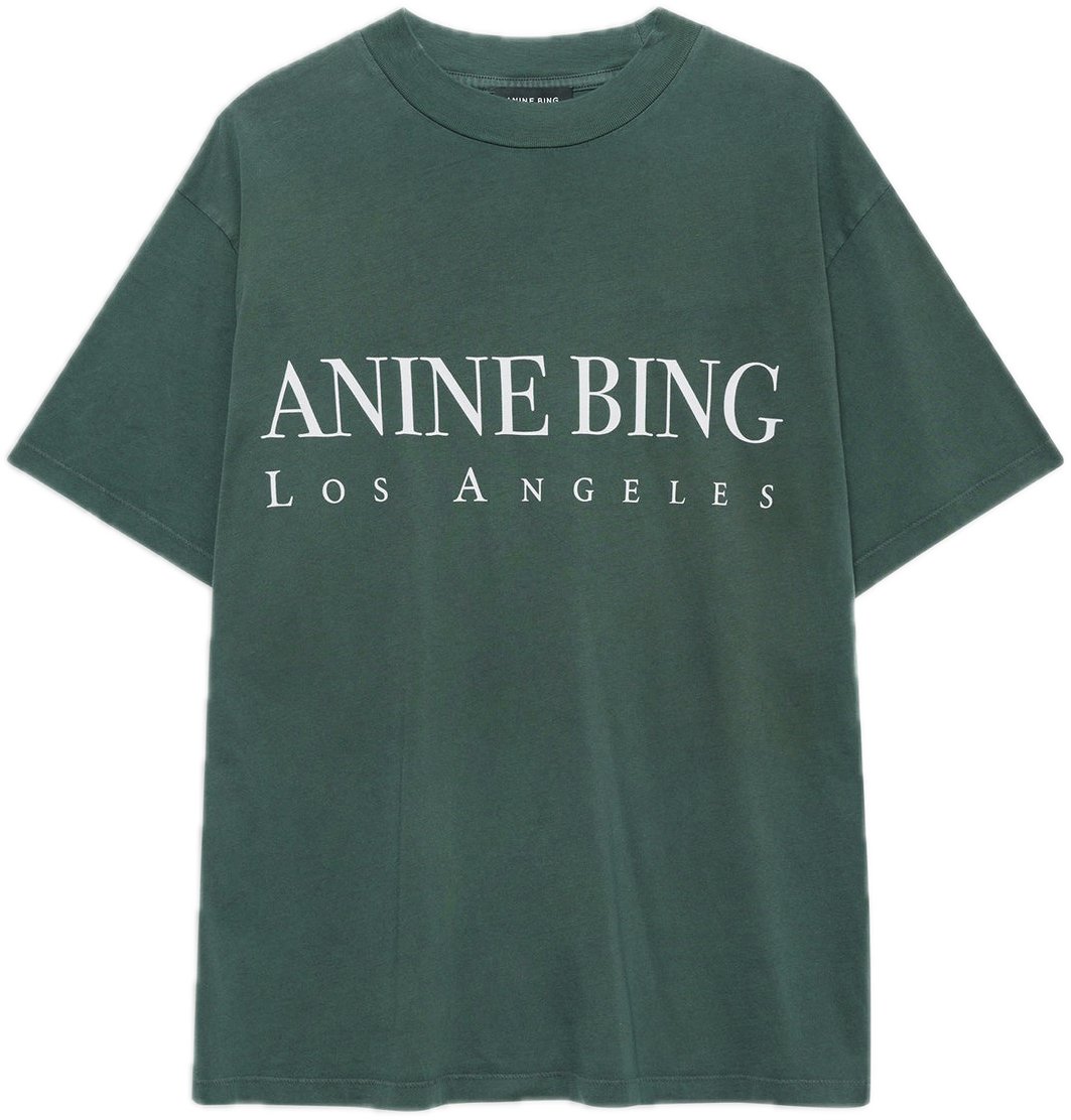 Anine Bing t-shirt groen logo Groen