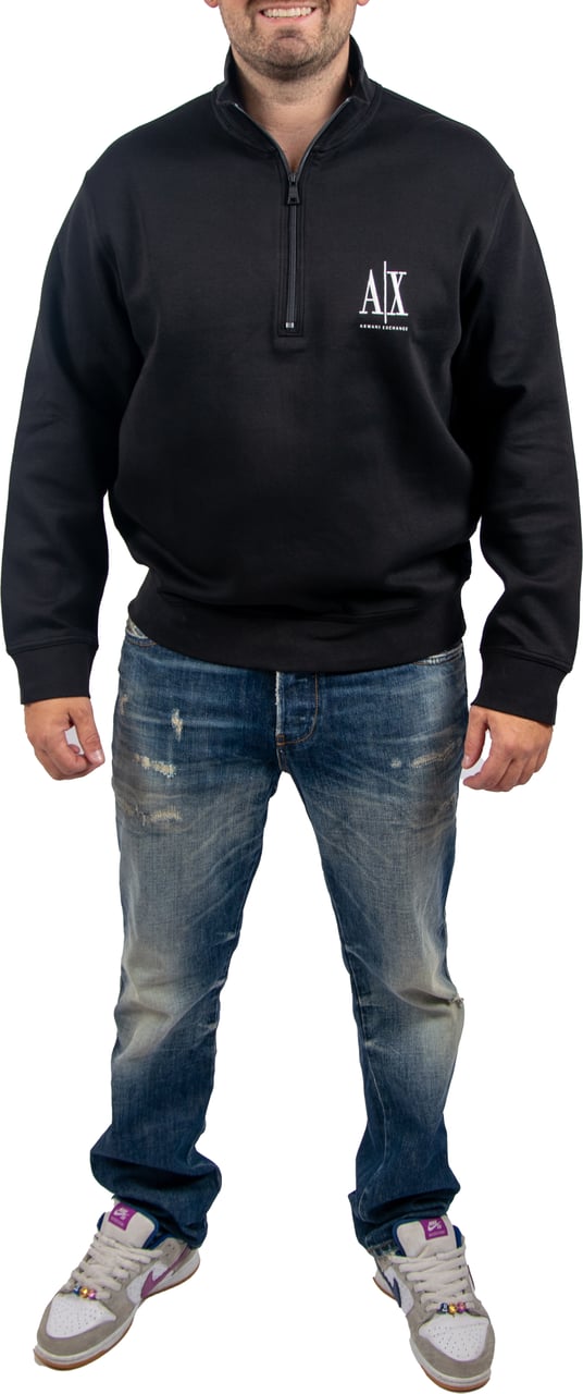 Armani Exchange Armani Exchange Sweatshirt 1/4 Zip Zwart