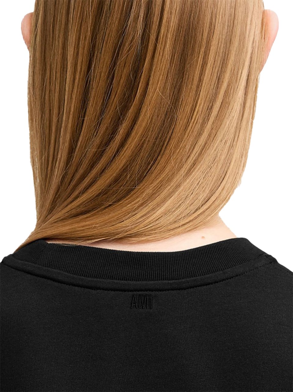 AMI Paris CLASSIC ADC EMBOSSE TSHIRT BLACK Zwart