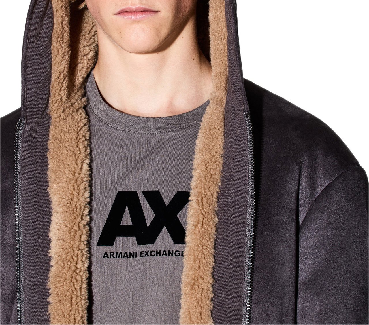 Armani Exchange T-shirt Taupe Taupe