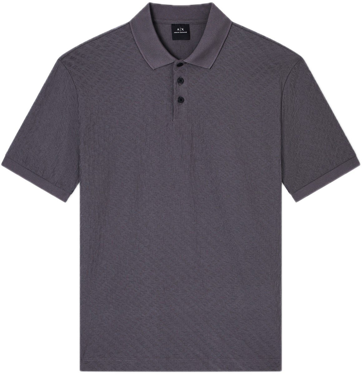 Armani Exchange Polo Allover Logo Antra Grijs