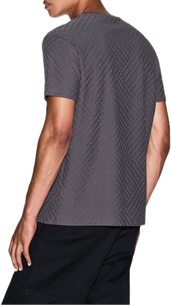 Armani Exchange T-shirt Allover Logo Antra Grijs