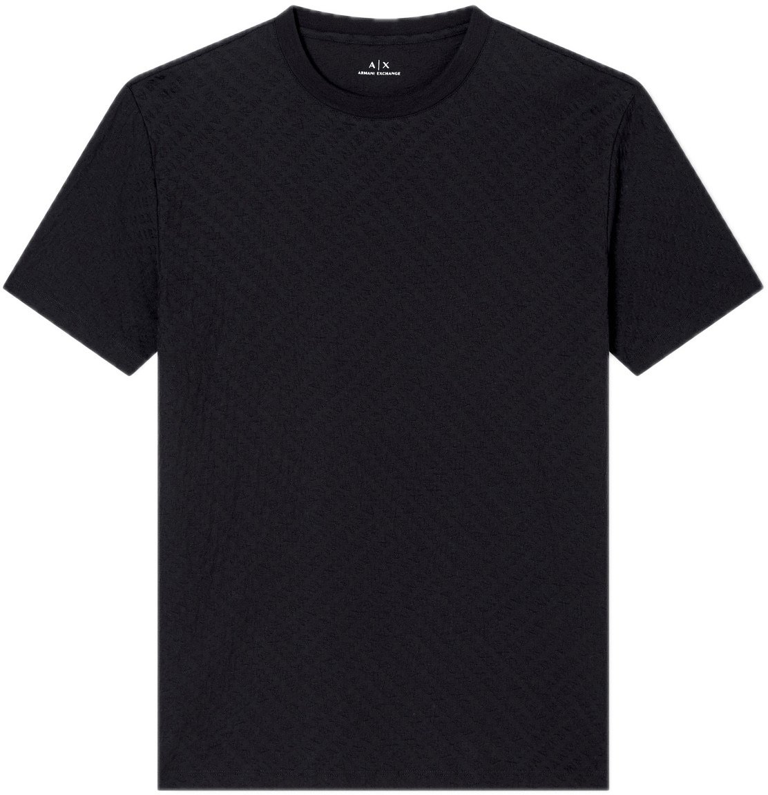 Armani Exchange T-shirt Allover Logo Black Zwart
