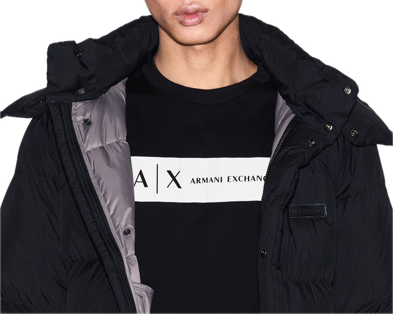 Armani Exchange T-shirt Black Zwart