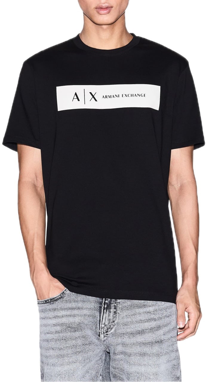 Armani Exchange T-shirt Black Zwart