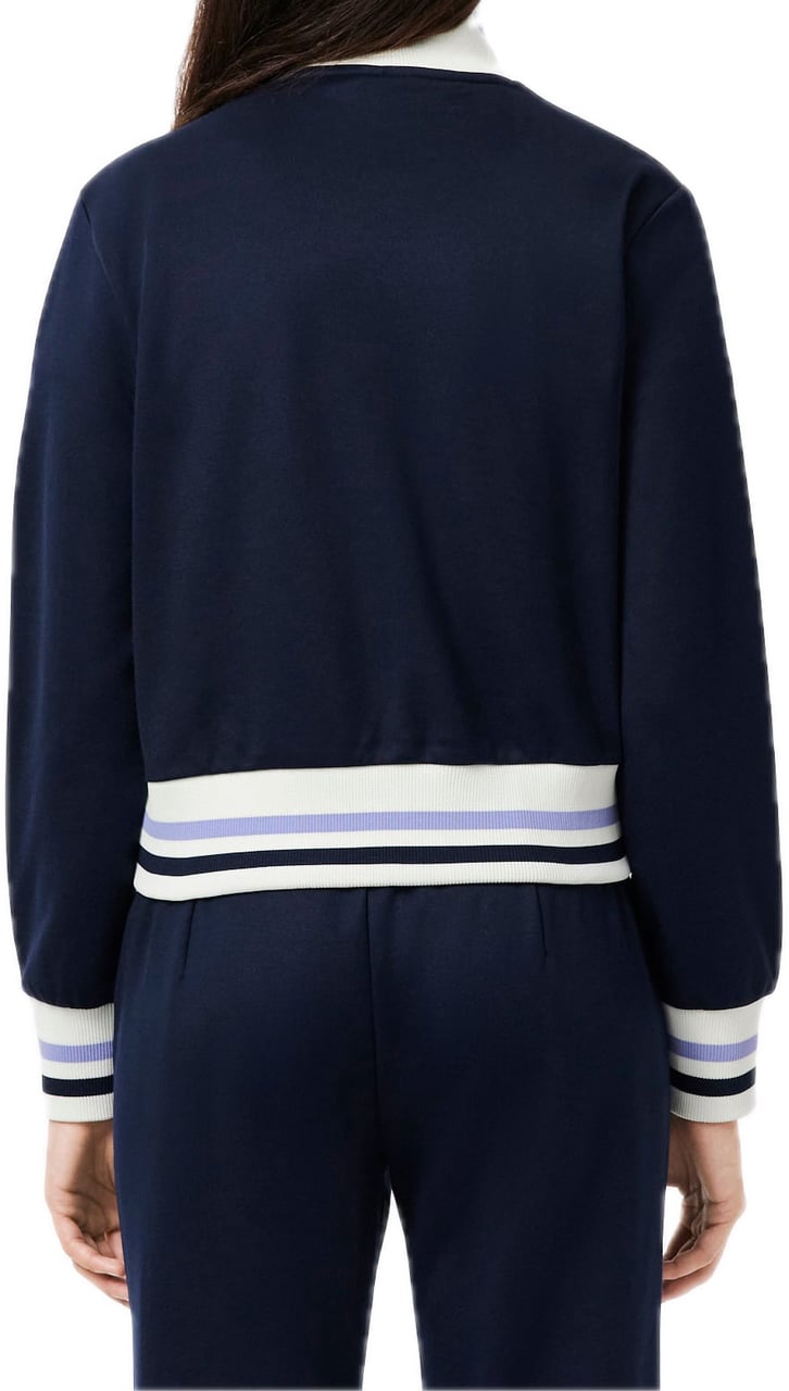 Lacoste Sweatshirt met Rits Blauw