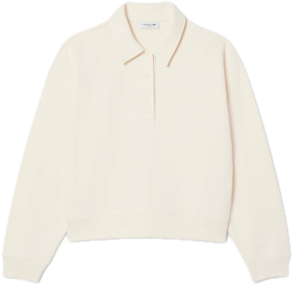 Lacoste Sweatshirt met Polokraag Wit