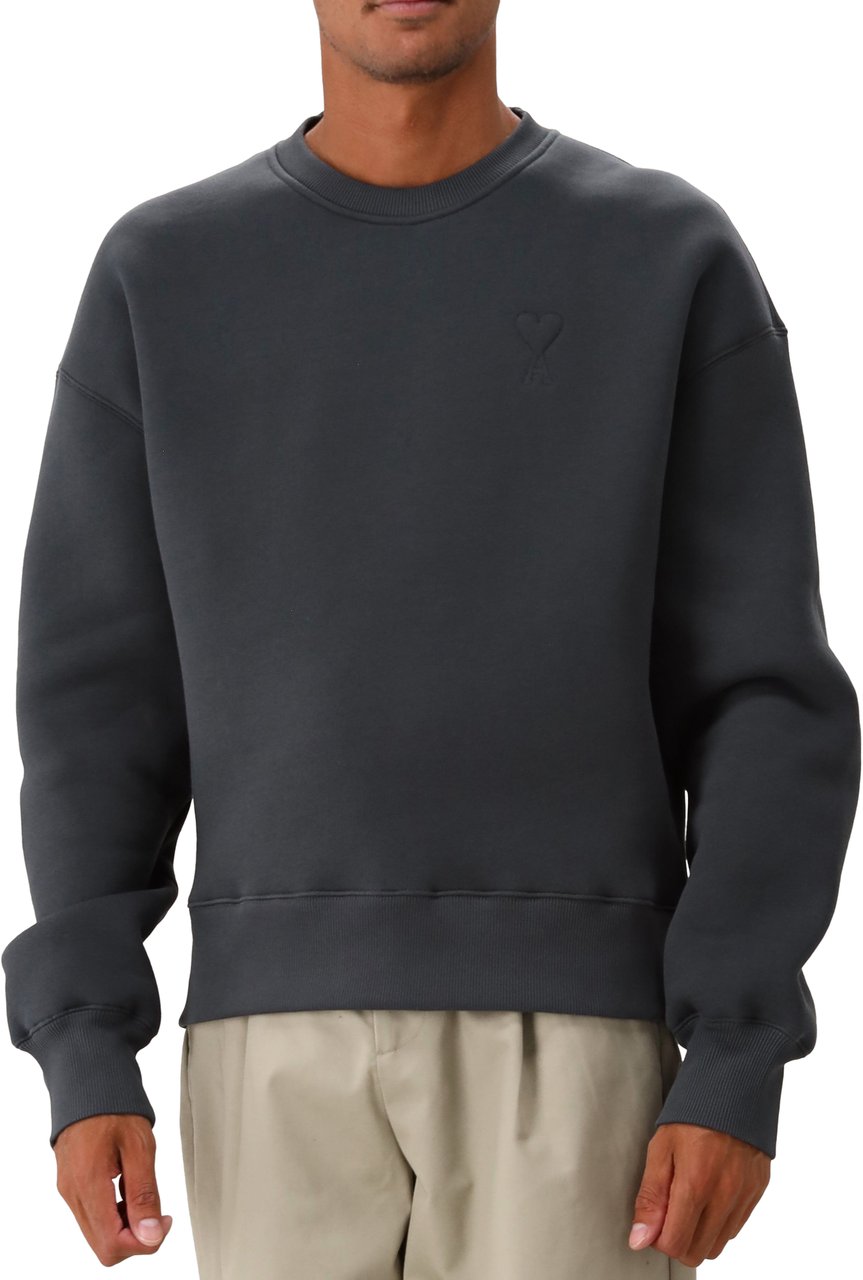 AMI Paris AMI Paris Sweater Donker Grijs Sweat Big ADC Grijs