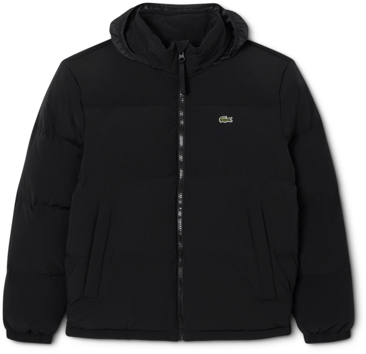 Lacoste doudoune a capuche deperlante Zwart