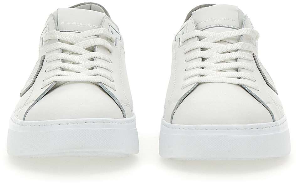 Philippe Model Philippe model sneakers temple low man in leather color white/grey Wit