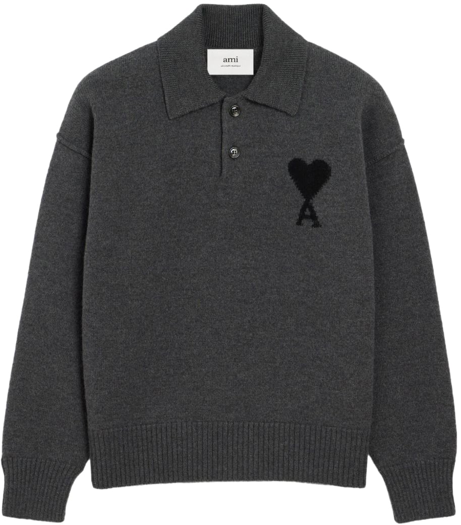AMI Paris T-Shirts And Polos Grey Grijs