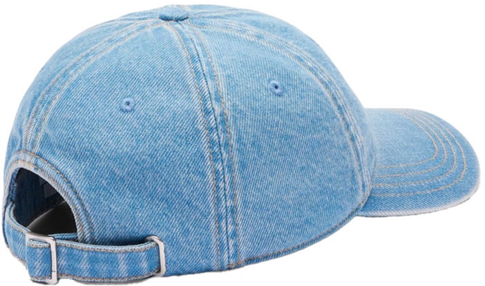 Lacoste casquette denim de coton Blauw