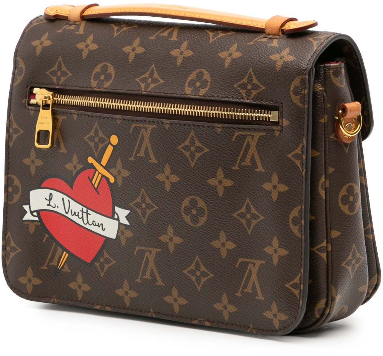 Louis Vuitton Monogram Patches Pochette Metis Bruin