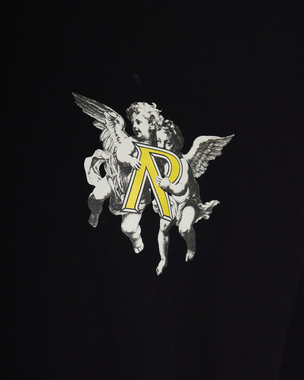 Represent Represent T-Shirt Nera con Logo Cherubini Zwart