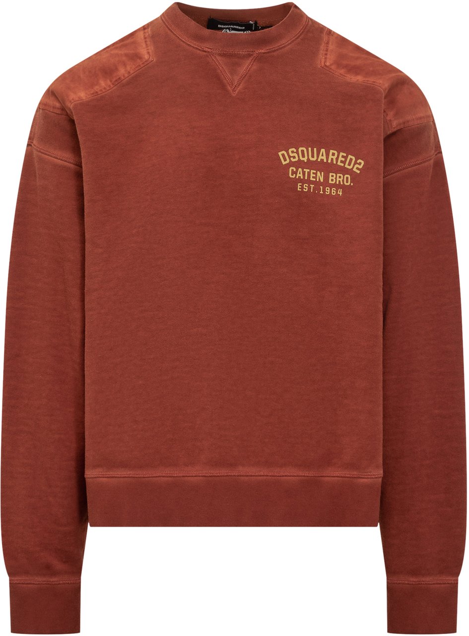 Dsquared2 Dsquared2 Felpa Rossa con Logo Ricamato Rood
