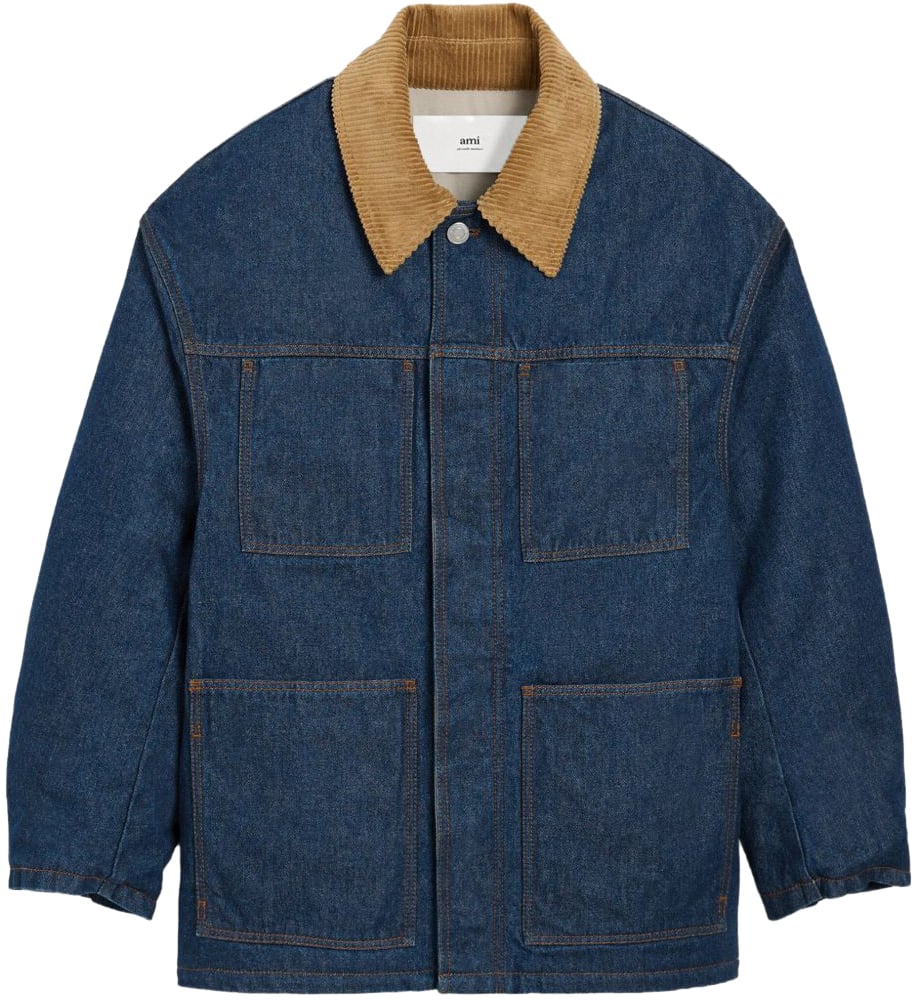 AMI Paris Coats Blue Blauw